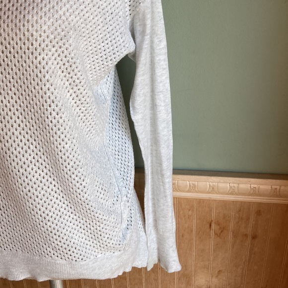 Rebecca Taylor white mesh long sleeve top - Picture 7 of 8
